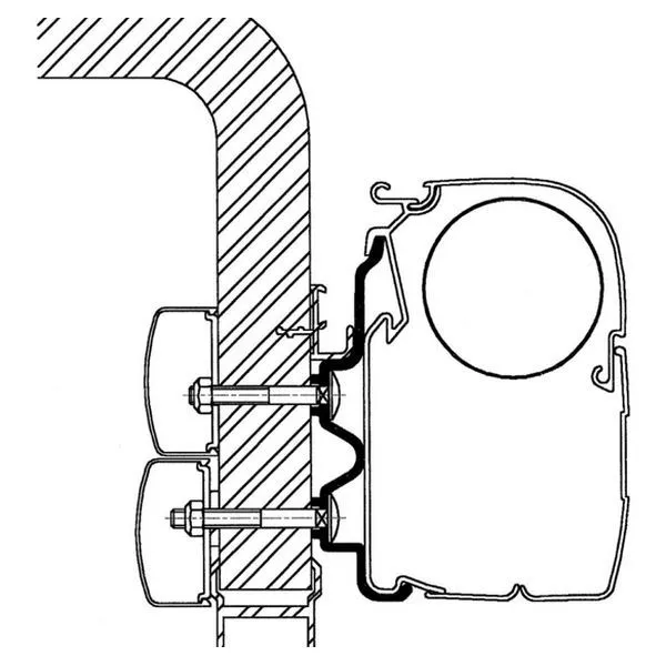 Thule Adapter Hymer Exsis / Hymer Camp Bis Baujahr 2011, Länge 3,5 M 3 Thule Adapter Hymer Exsis / Hymer Camp Bis Baujahr 2011, Länge 3,5 M