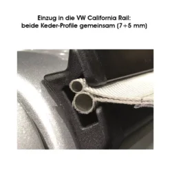 Buszelt-Kederadapter Outwell Befestigung-Adapter-Set Mit Doppelkeder 7-7+5 Mm -Berühmt Camping Geschäft outwell einzug in die vw california rail beide keder profile gemeinsam 7 5 mm 1000 3 20116